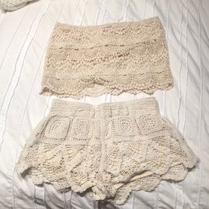 SHORTS SOLD Surf Gypsy Crochet Beach Set